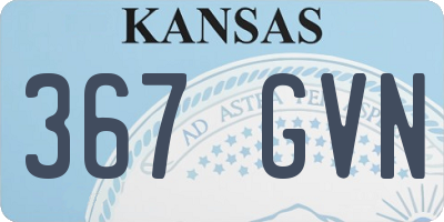 KS license plate 367GVN