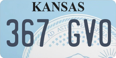 KS license plate 367GVO
