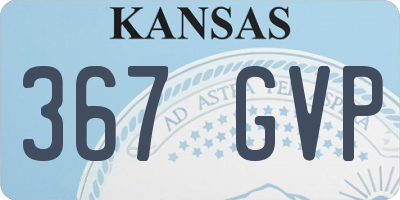 KS license plate 367GVP