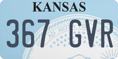 KS license plate 367GVR