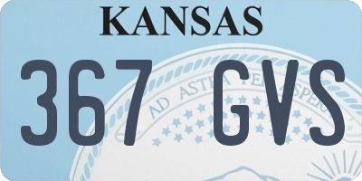 KS license plate 367GVS