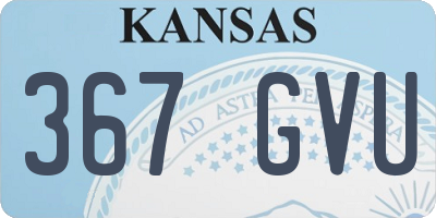 KS license plate 367GVU