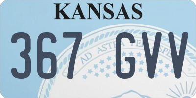 KS license plate 367GVV