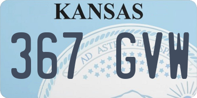 KS license plate 367GVW