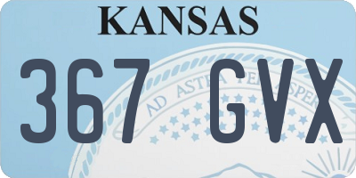 KS license plate 367GVX