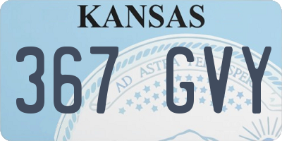 KS license plate 367GVY