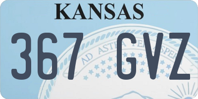 KS license plate 367GVZ