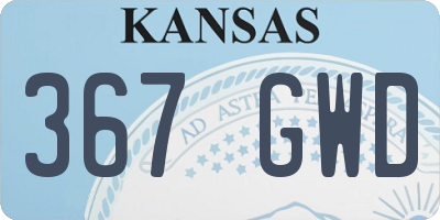 KS license plate 367GWD