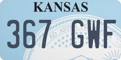 KS license plate 367GWF