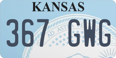 KS license plate 367GWG