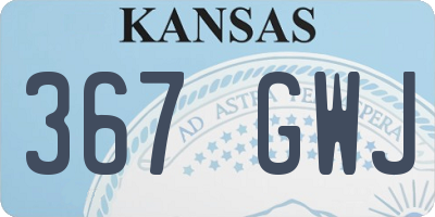 KS license plate 367GWJ