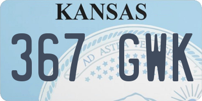 KS license plate 367GWK