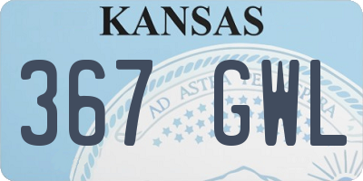 KS license plate 367GWL