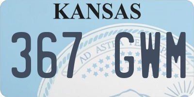 KS license plate 367GWM