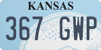 KS license plate 367GWP