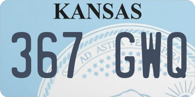 KS license plate 367GWQ