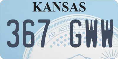 KS license plate 367GWW