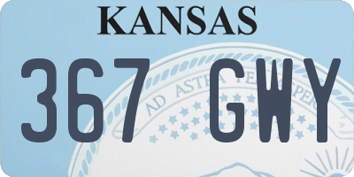 KS license plate 367GWY