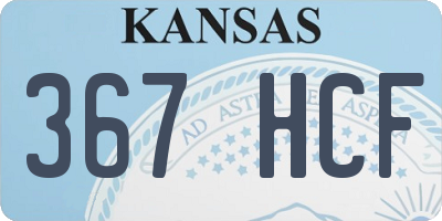 KS license plate 367HCF