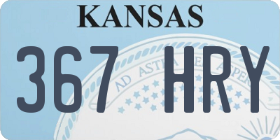 KS license plate 367HRY
