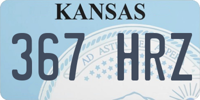 KS license plate 367HRZ
