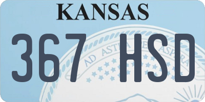 KS license plate 367HSD