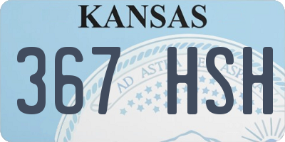 KS license plate 367HSH