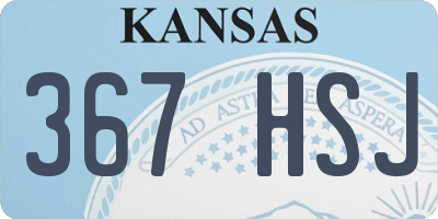 KS license plate 367HSJ
