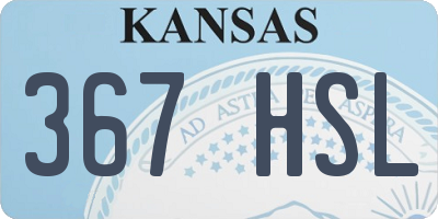 KS license plate 367HSL