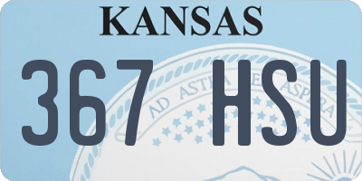 KS license plate 367HSU