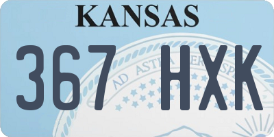 KS license plate 367HXK