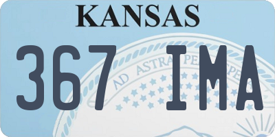 KS license plate 367IMA