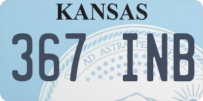 KS license plate 367INB