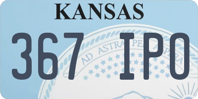 KS license plate 367IPO