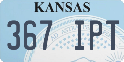 KS license plate 367IPT