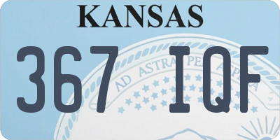 KS license plate 367IQF