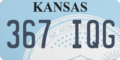 KS license plate 367IQG