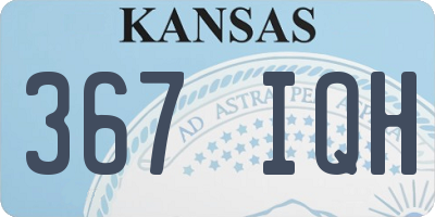 KS license plate 367IQH