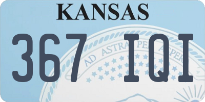KS license plate 367IQI
