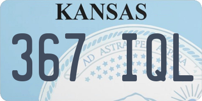 KS license plate 367IQL