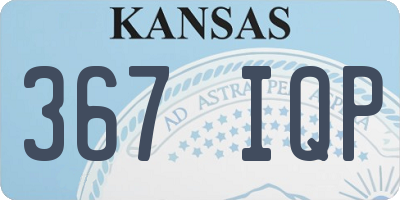 KS license plate 367IQP