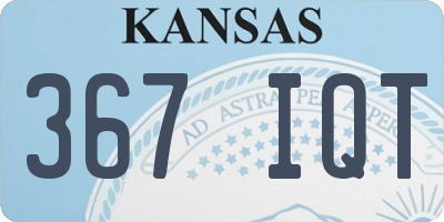 KS license plate 367IQT