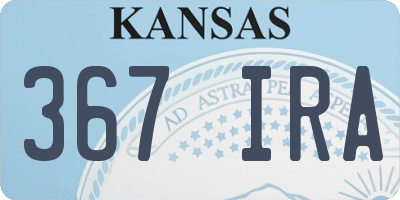 KS license plate 367IRA