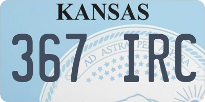 KS license plate 367IRC