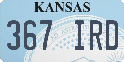 KS license plate 367IRD
