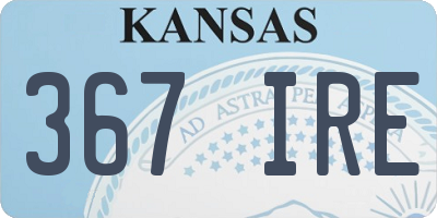 KS license plate 367IRE