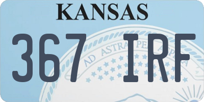 KS license plate 367IRF