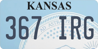 KS license plate 367IRG
