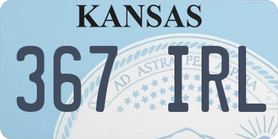 KS license plate 367IRL