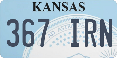 KS license plate 367IRN